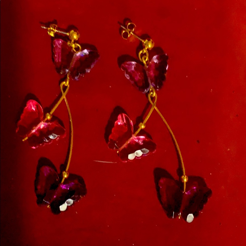 Butterfly costume earrings